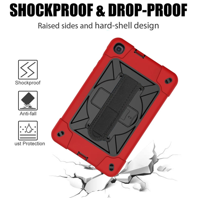 For Samsung Galaxy Tab A8.4 (2020) T307 Contrast Color Robot Shockproof Silicon + PC Protective Case with Holder & Pen Slot