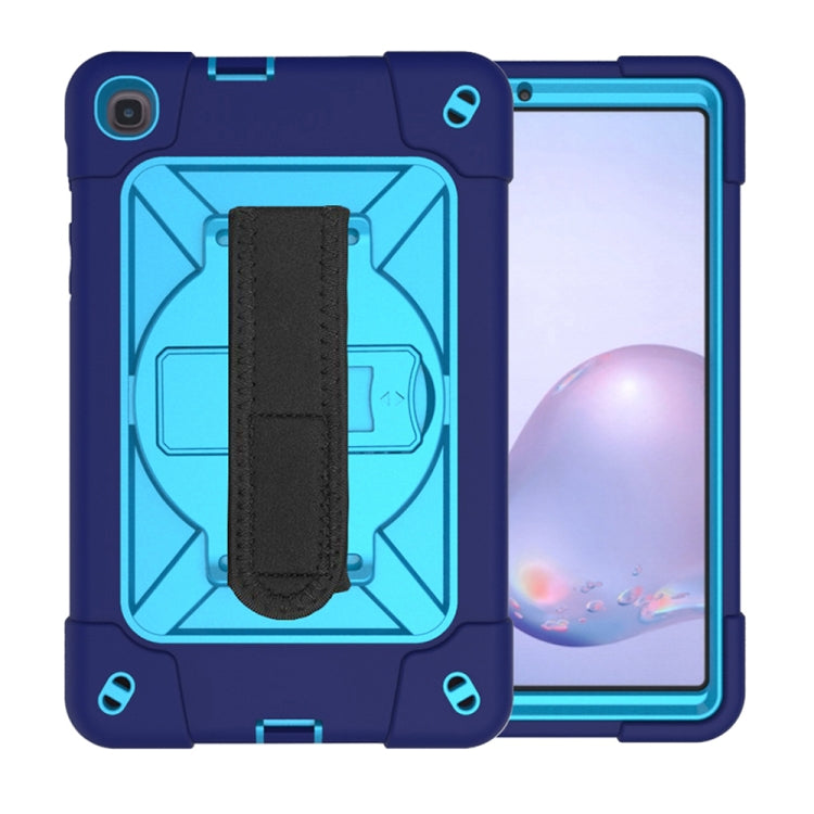 For Samsung Galaxy Tab A8.4 (2020) T307 Contrast Color Robot Shockproof Silicon + PC Protective Case with Holder & Pen Slot