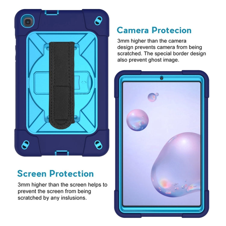 For Samsung Galaxy Tab A8.4 (2020) T307 Contrast Color Robot Shockproof Silicon + PC Protective Case with Holder & Pen Slot