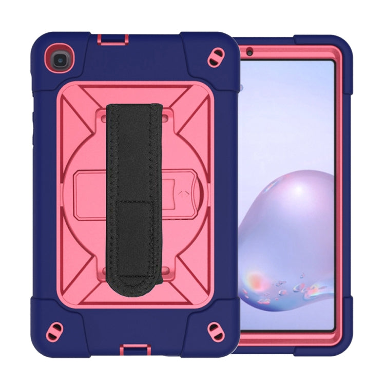 For Samsung Galaxy Tab A8.4 (2020) T307 Contrast Color Robot Shockproof Silicon + PC Protective Case with Holder & Pen Slot