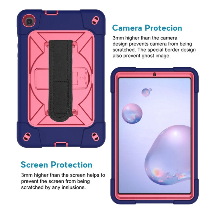 For Samsung Galaxy Tab A8.4 (2020) T307 Contrast Color Robot Shockproof Silicon + PC Protective Case with Holder & Pen Slot