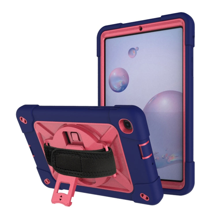 For Samsung Galaxy Tab A8.4 (2020) T307 Contrast Color Robot Shockproof Silicon + PC Protective Case with Holder & Pen Slot