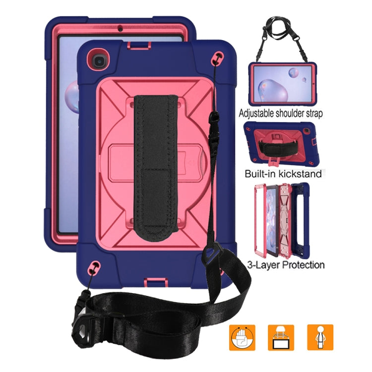 For Samsung Galaxy Tab A8.4 (2020) T307 Contrast Color Robot Shockproof Silicon + PC Protective Case with Holder & Pen Slot