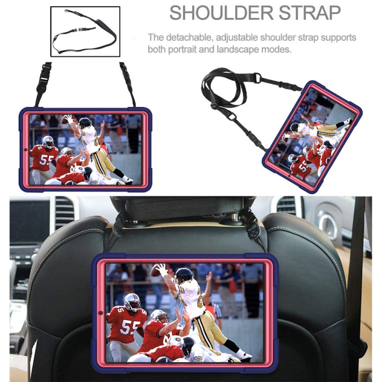 For Samsung Galaxy Tab A8.4 (2020) T307 Contrast Color Robot Shockproof Silicon + PC Protective Case with Holder & Pen Slot