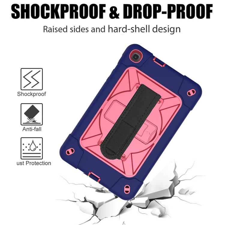 For Samsung Galaxy Tab A8.4 (2020) T307 Contrast Color Robot Shockproof Silicon + PC Protective Case with Holder & Pen Slot