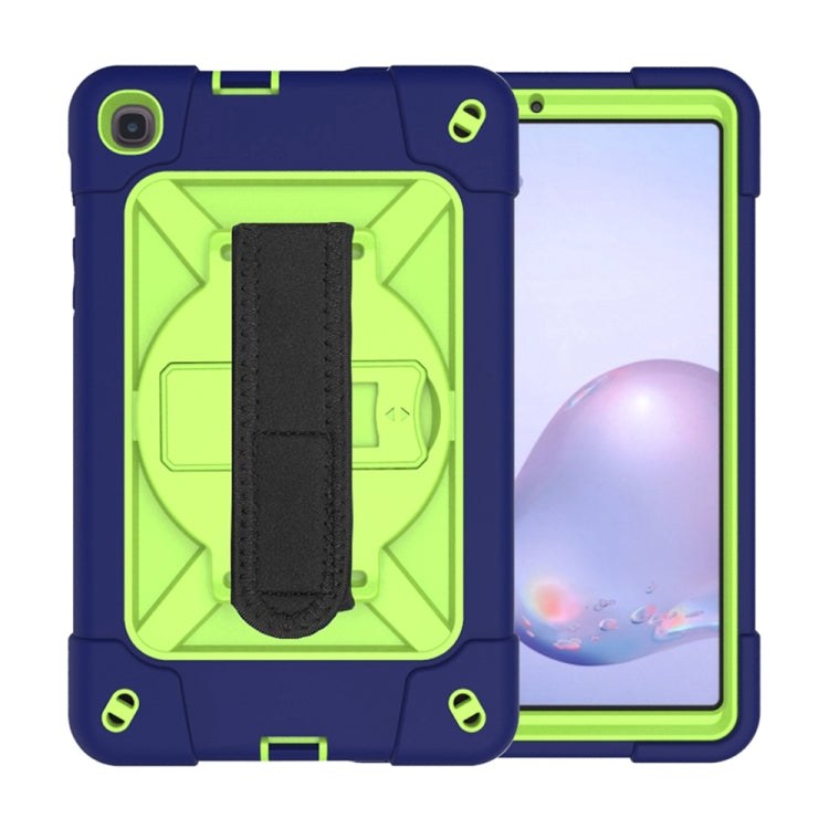 For Samsung Galaxy Tab A8.4 (2020) T307 Contrast Color Robot Shockproof Silicon + PC Protective Case with Holder & Pen Slot