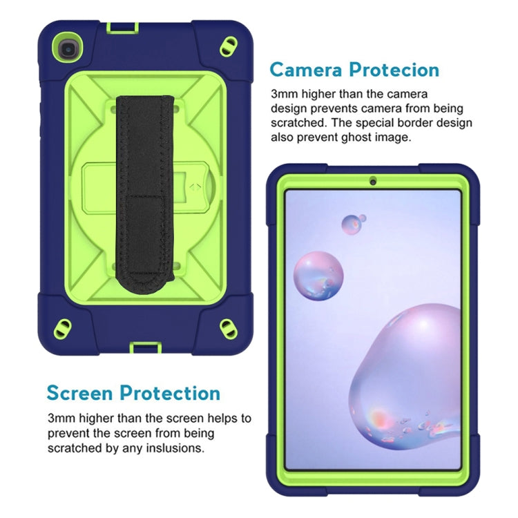 For Samsung Galaxy Tab A8.4 (2020) T307 Contrast Color Robot Shockproof Silicon + PC Protective Case with Holder & Pen Slot