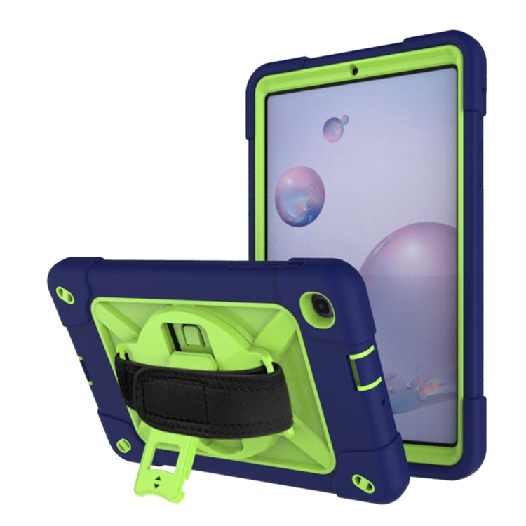 For Samsung Galaxy Tab A8.4 (2020) T307 Contrast Color Robot Shockproof Silicon + PC Protective Case with Holder & Pen Slot