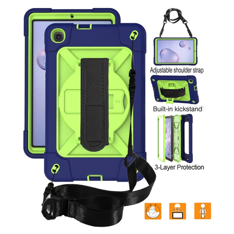 For Samsung Galaxy Tab A8.4 (2020) T307 Contrast Color Robot Shockproof Silicon + PC Protective Case with Holder & Pen Slot