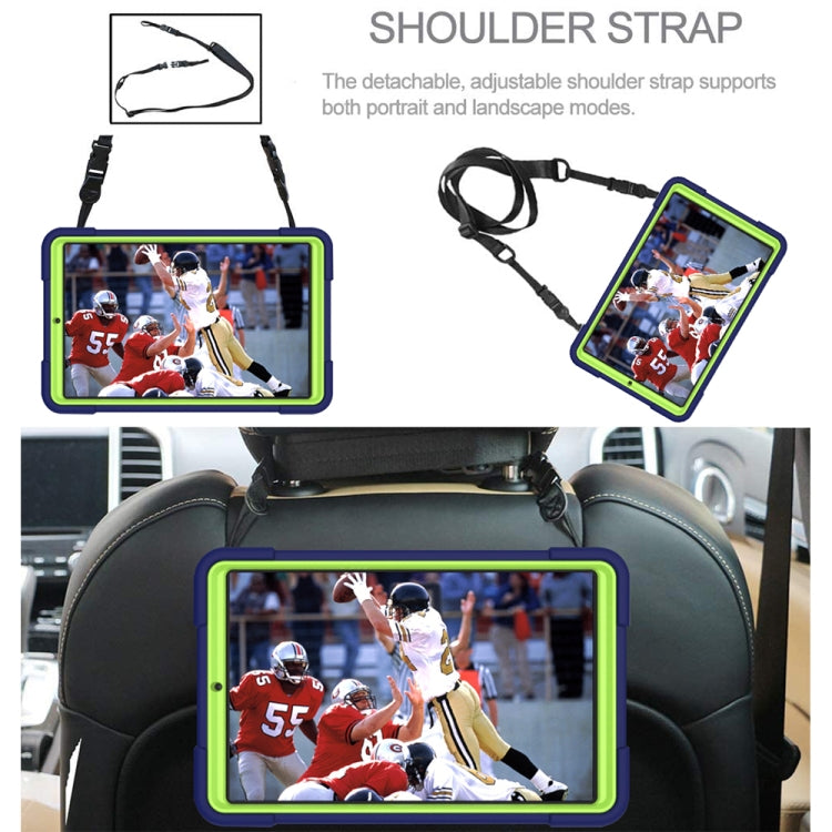 For Samsung Galaxy Tab A8.4 (2020) T307 Contrast Color Robot Shockproof Silicon + PC Protective Case with Holder & Pen Slot