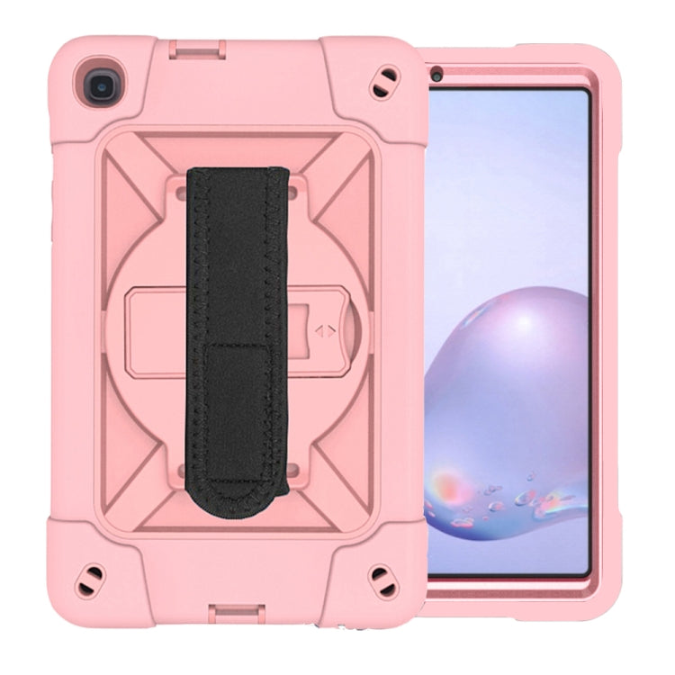 For Samsung Galaxy Tab A8.4 (2020) T307 Contrast Color Robot Shockproof Silicon + PC Protective Case with Holder & Pen Slot