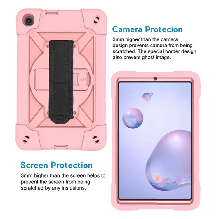 For Samsung Galaxy Tab A8.4 (2020) T307 Contrast Color Robot Shockproof Silicon + PC Protective Case with Holder & Pen Slot