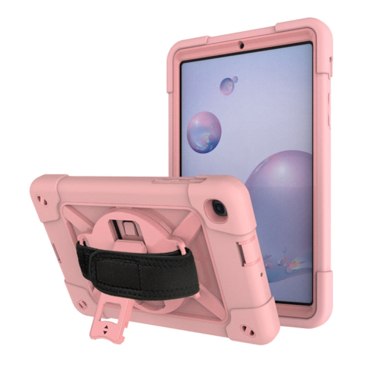 For Samsung Galaxy Tab A8.4 (2020) T307 Contrast Color Robot Shockproof Silicon + PC Protective Case with Holder & Pen Slot