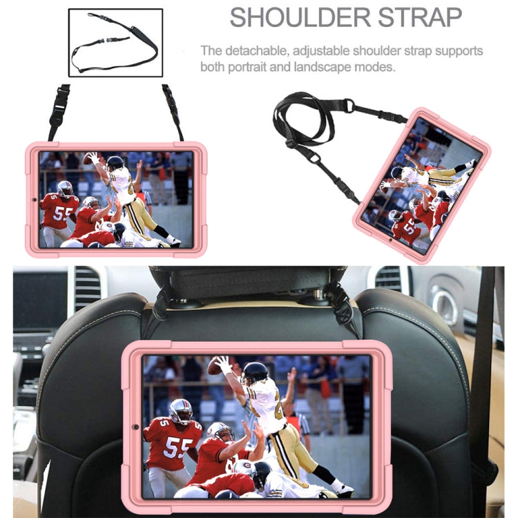 For Samsung Galaxy Tab A8.4 (2020) T307 Contrast Color Robot Shockproof Silicon + PC Protective Case with Holder & Pen Slot