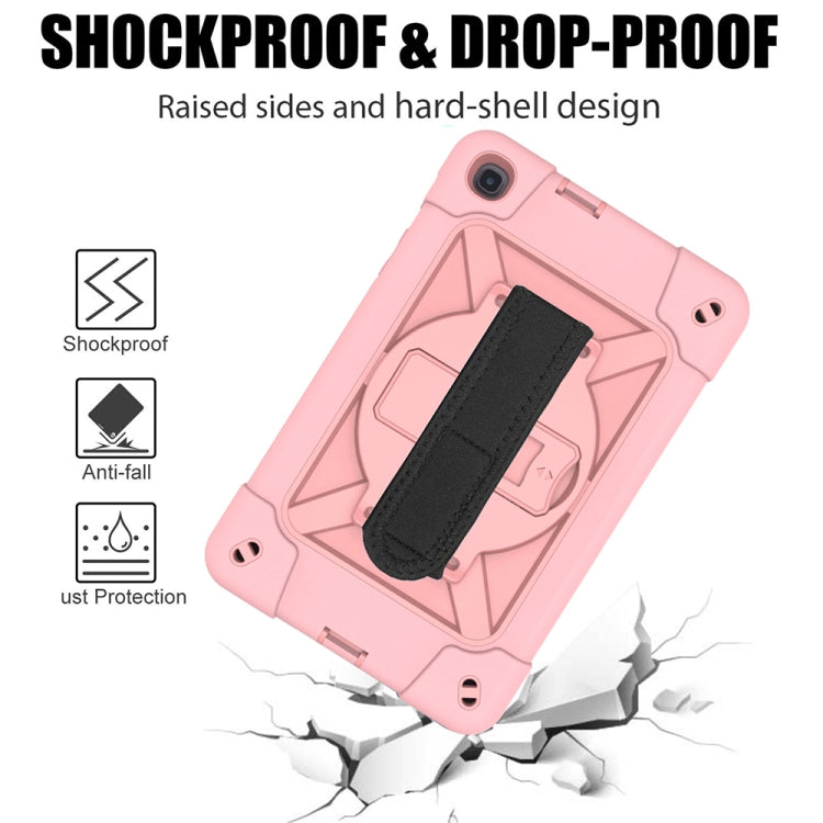 For Samsung Galaxy Tab A8.4 (2020) T307 Contrast Color Robot Shockproof Silicon + PC Protective Case with Holder & Pen Slot