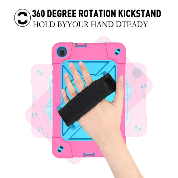 For Samsung Galaxy Tab A8.4 (2020) T307 Contrast Color Robot Shockproof Silicon + PC Protective Case with Holder & Pen Slot