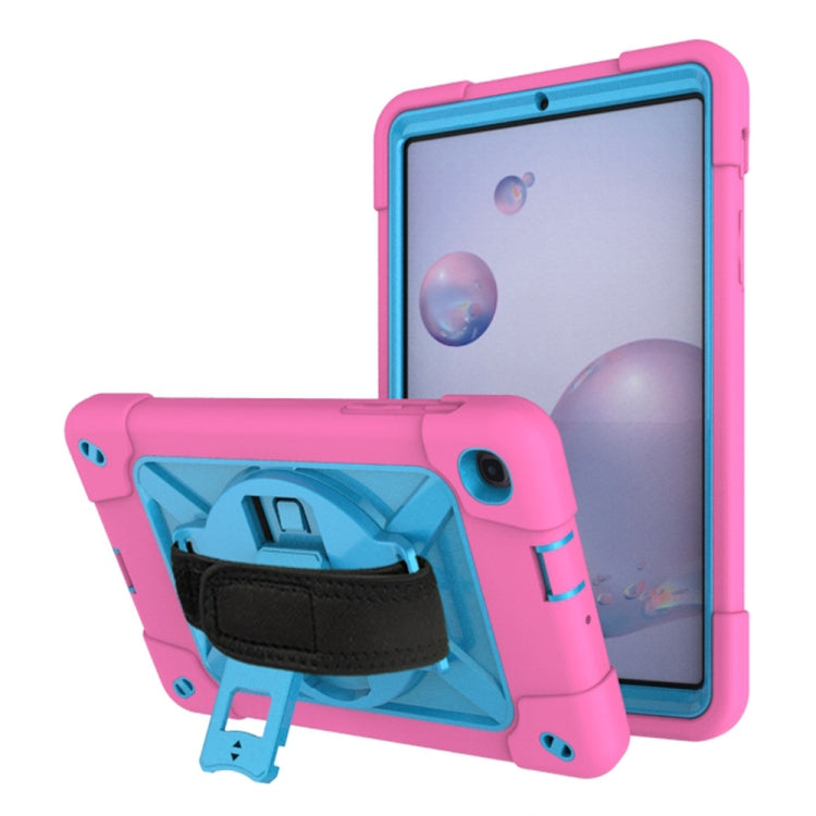 For Samsung Galaxy Tab A8.4 (2020) T307 Contrast Color Robot Shockproof Silicon + PC Protective Case with Holder & Pen Slot