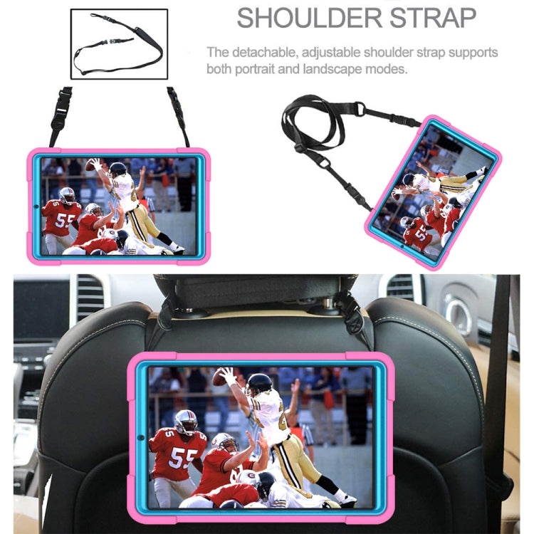 For Samsung Galaxy Tab A8.4 (2020) T307 Contrast Color Robot Shockproof Silicon + PC Protective Case with Holder & Pen Slot
