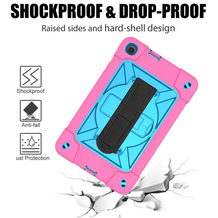 For Samsung Galaxy Tab A8.4 (2020) T307 Contrast Color Robot Shockproof Silicon + PC Protective Case with Holder & Pen Slot