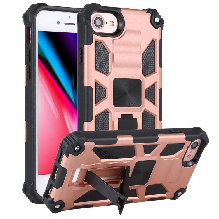 For iPhone SE 2022 / SE 2020 / 8 / 7 Shockproof TPU + PC Magnetic Protective Case with Holder