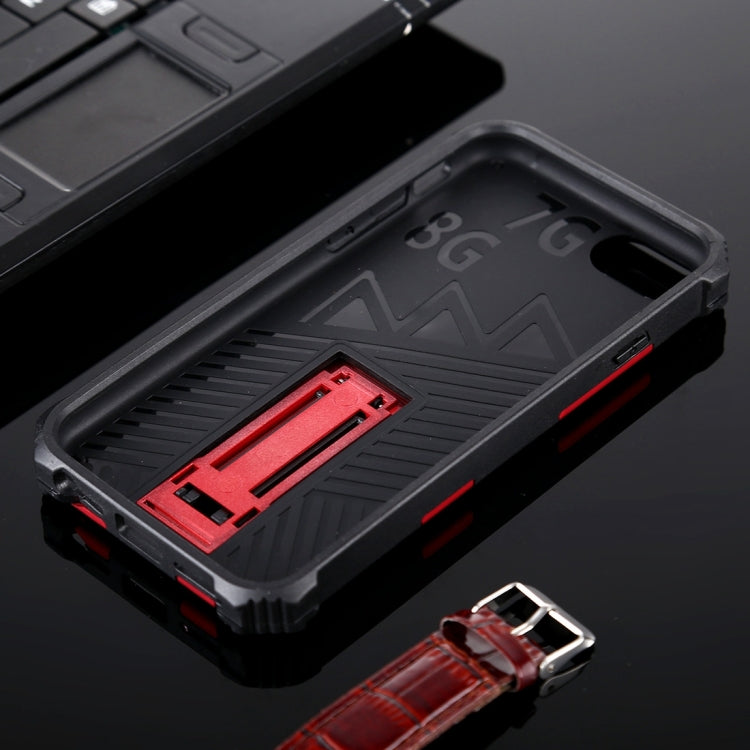 For iPhone SE 2022 / SE 2020 / 8 / 7 Shockproof TPU + PC Magnetic Protective Case with Holder