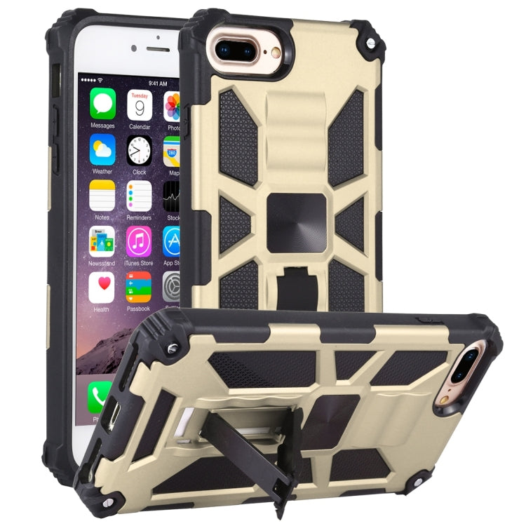 For iPhone 6 Plus Shockproof TPU + PC Magnetic Protective Case with Holder