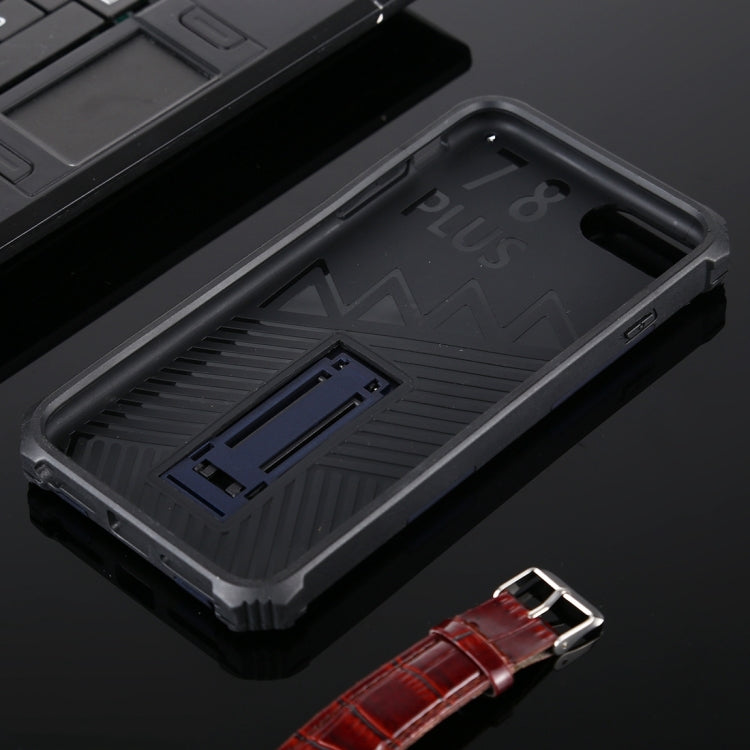 For iPhone 8 Plus / 7 Plus Shockproof TPU + PC Magnetic Protective Case with Holder