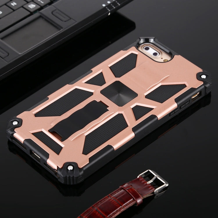For iPhone 8 Plus / 7 Plus Shockproof TPU + PC Magnetic Protective Case with Holder