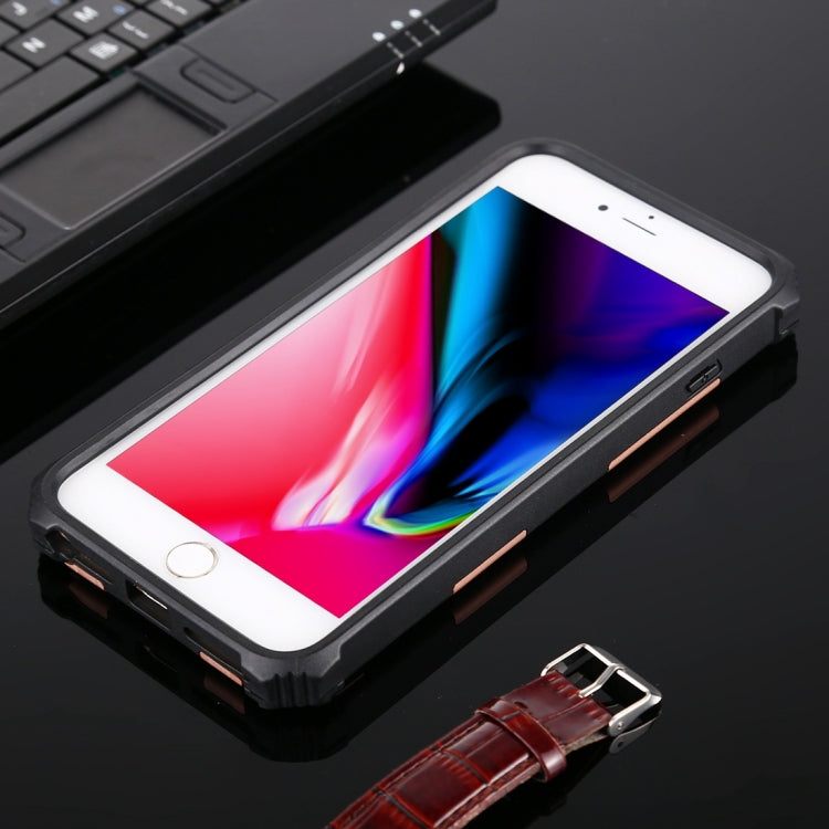 For iPhone 8 Plus / 7 Plus Shockproof TPU + PC Magnetic Protective Case with Holder