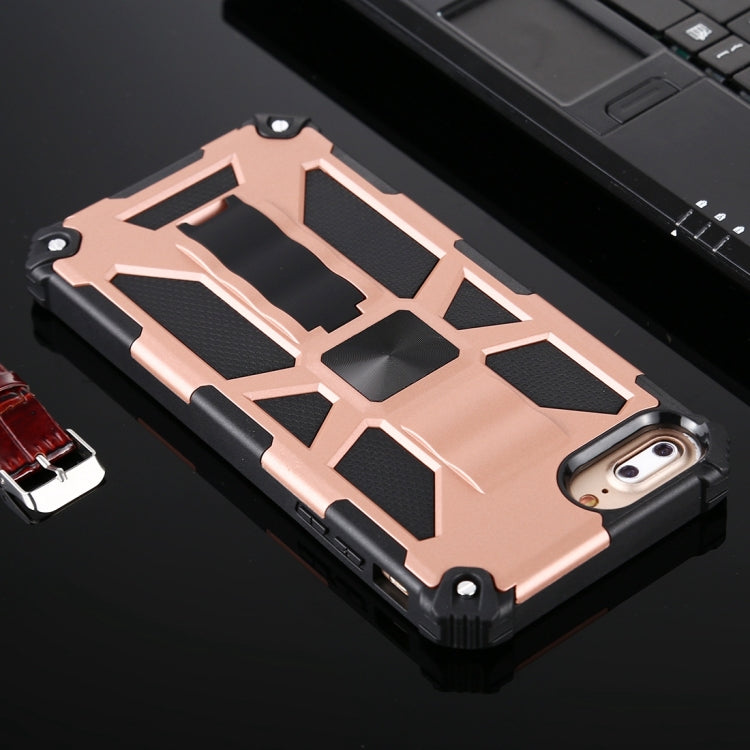 For iPhone 8 Plus / 7 Plus Shockproof TPU + PC Magnetic Protective Case with Holder