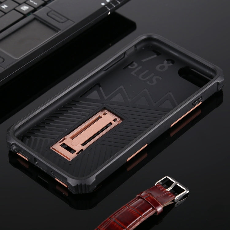 For iPhone 8 Plus / 7 Plus Shockproof TPU + PC Magnetic Protective Case with Holder