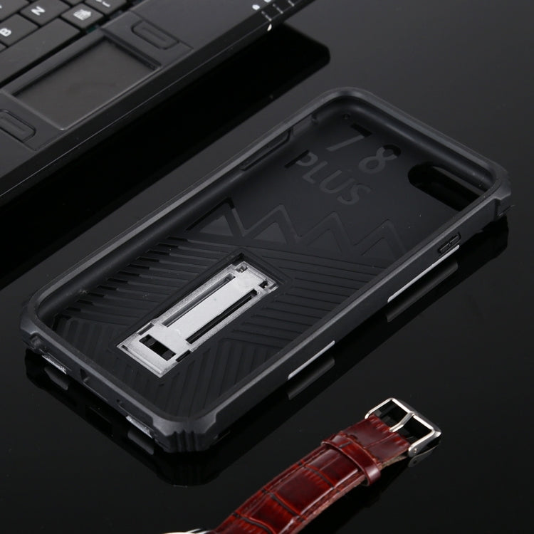 For iPhone 8 Plus / 7 Plus Shockproof TPU + PC Magnetic Protective Case with Holder