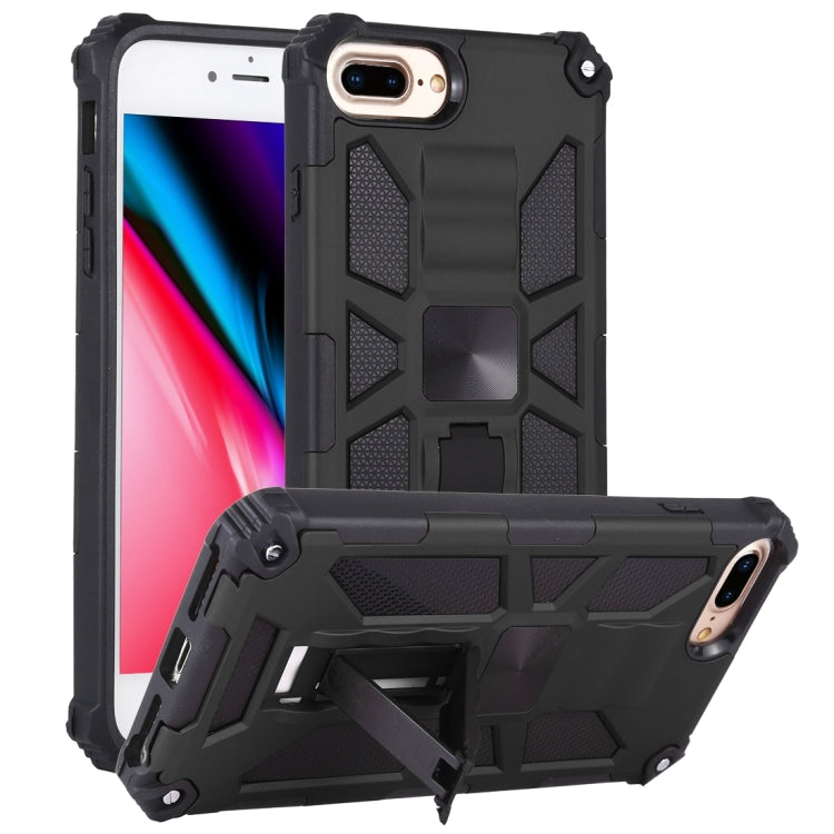 For iPhone 8 Plus / 7 Plus Shockproof TPU + PC Magnetic Protective Case with Holder