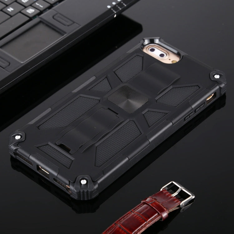 For iPhone 8 Plus / 7 Plus Shockproof TPU + PC Magnetic Protective Case with Holder