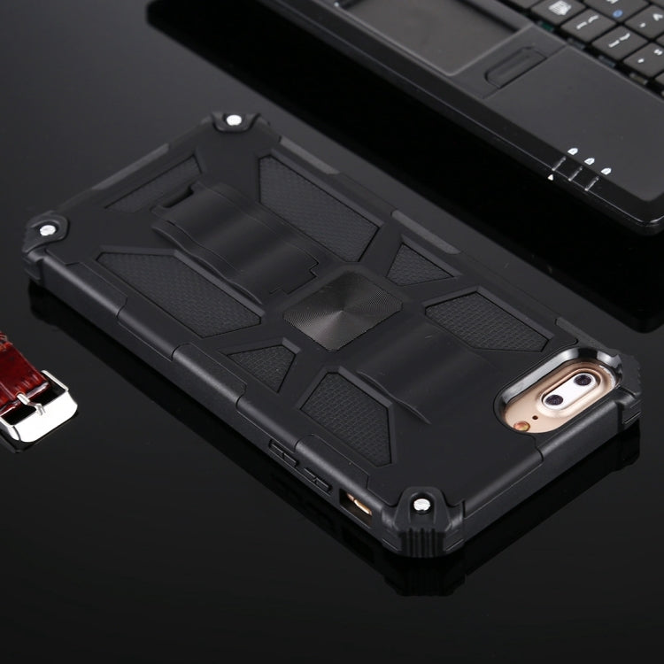 For iPhone 8 Plus / 7 Plus Shockproof TPU + PC Magnetic Protective Case with Holder