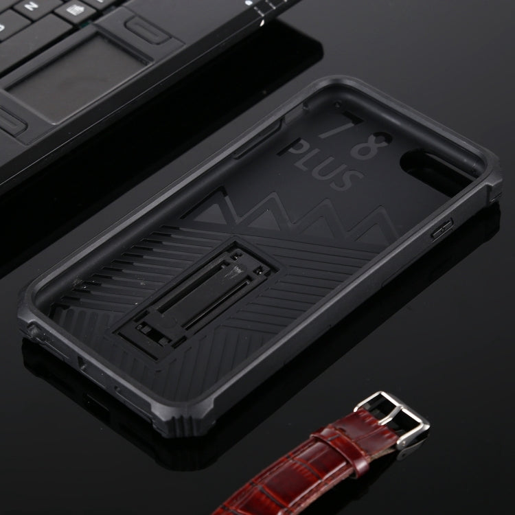 For iPhone 8 Plus / 7 Plus Shockproof TPU + PC Magnetic Protective Case with Holder