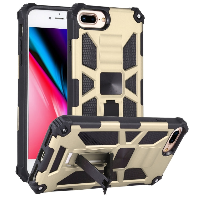 For iPhone 8 Plus / 7 Plus Shockproof TPU + PC Magnetic Protective Case with Holder