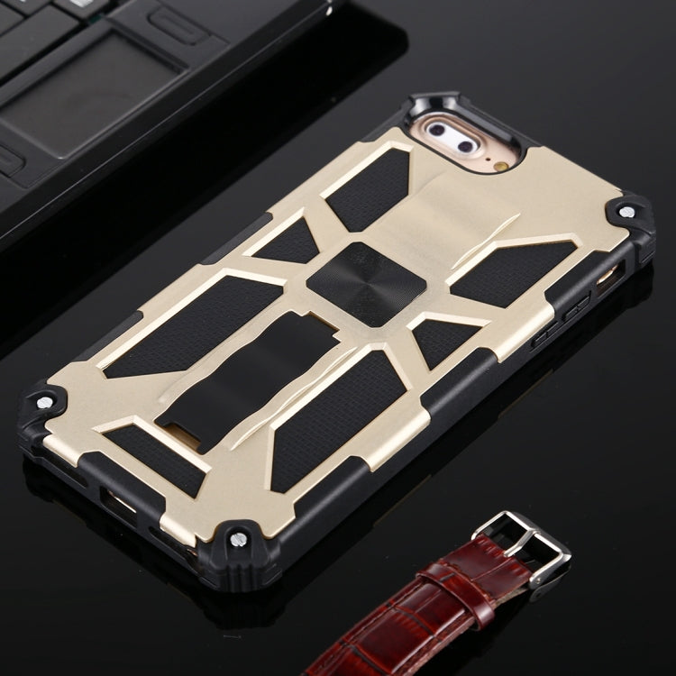 For iPhone 8 Plus / 7 Plus Shockproof TPU + PC Magnetic Protective Case with Holder