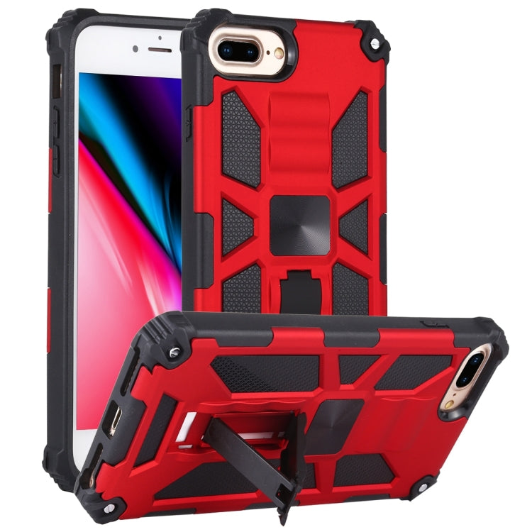 For iPhone 8 Plus / 7 Plus Shockproof TPU + PC Magnetic Protective Case with Holder