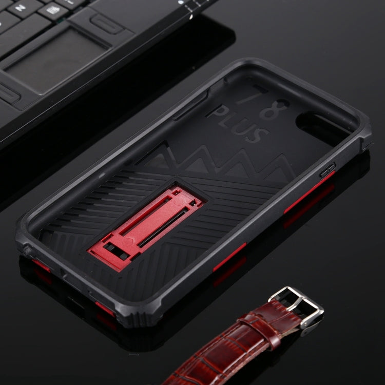 For iPhone 8 Plus / 7 Plus Shockproof TPU + PC Magnetic Protective Case with Holder