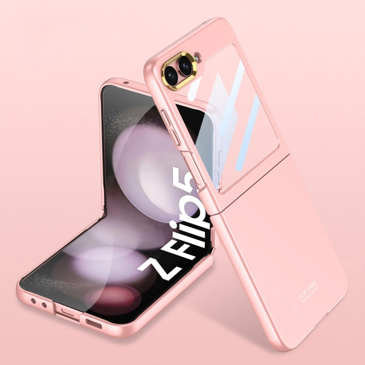 For Samsung Galaxy Z Flip5 GKK Integrated Ultra-thin Electroplating Lens Frame Phone Case