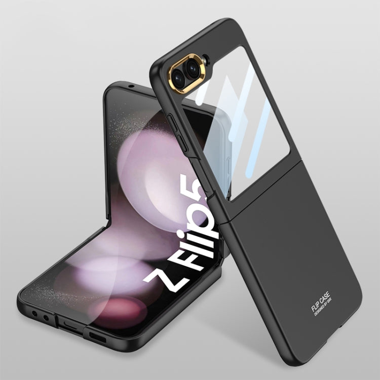 For Samsung Galaxy Z Flip5 GKK Integrated Ultra-thin Electroplating Lens Frame Phone Case