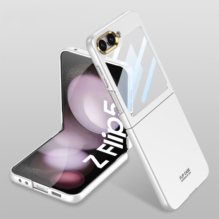 For Samsung Galaxy Z Flip5 GKK Integrated Ultra-thin Electroplating Lens Frame Phone Case