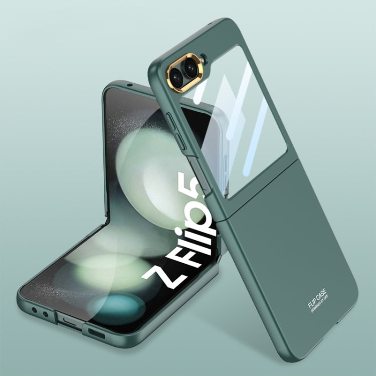 For Samsung Galaxy Z Flip5 GKK Integrated Ultra-thin Electroplating Lens Frame Phone Case