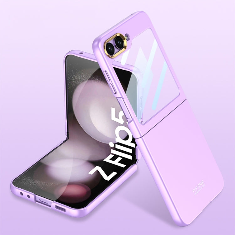 For Samsung Galaxy Z Flip5 GKK Integrated Ultra-thin Electroplating Lens Frame Phone Case