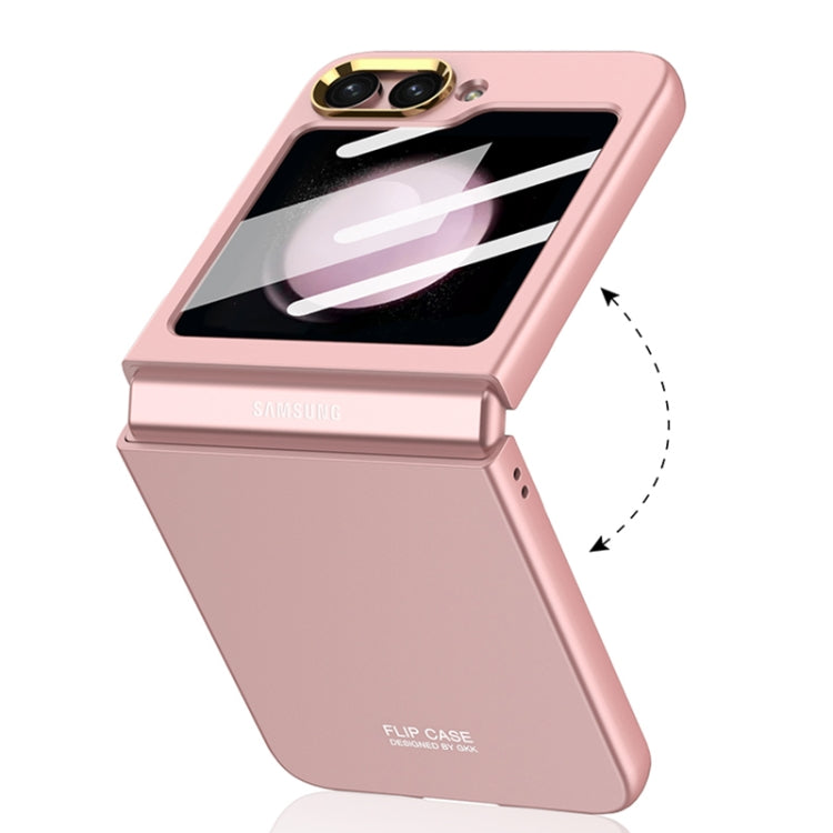 For Samsung Galaxy Z Flip5 GKK Integrated Ultra-thin Electroplating Lens Frame Phone Case