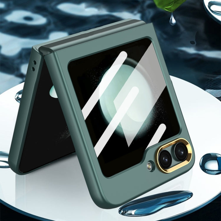 For Samsung Galaxy Z Flip5 GKK Integrated Ultra-thin Electroplating Lens Frame Phone Case