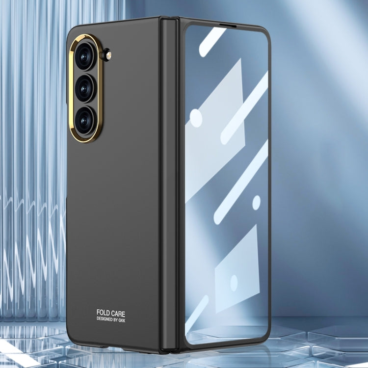 For Samsung Galaxy Z Fold5 GKK Integrated Ultra-thin Electroplating Lens Frame Phone Case