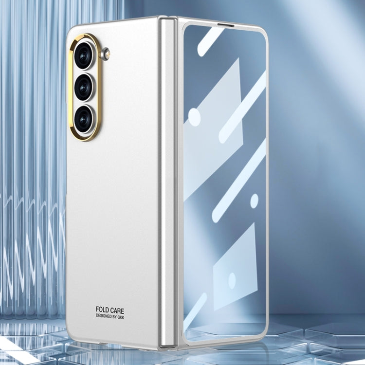 For Samsung Galaxy Z Fold5 GKK Integrated Ultra-thin Electroplating Lens Frame Phone Case