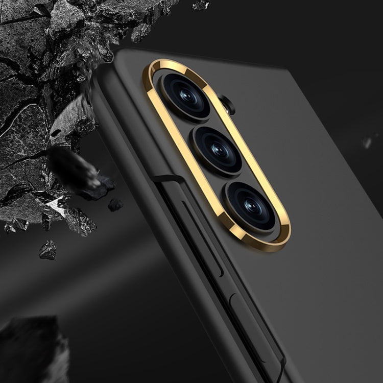 For Samsung Galaxy Z Fold5 GKK Integrated Ultra-thin Electroplating Lens Frame Phone Case
